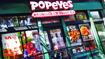 פTvaʾP Popeyesqѻ<br>PopeyesPP⦨34% Tim HortonsU4.3%