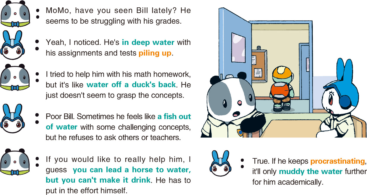 Grammar : Idioms about water