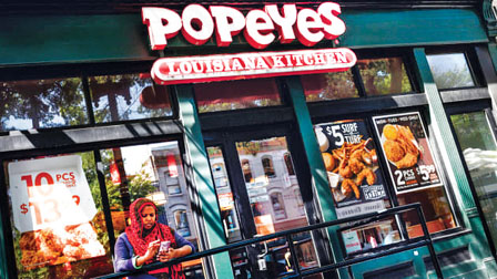 פTvaʾP Popeyesqѻ<br>PopeyesPP⦨34% Tim HortonsU4.3%